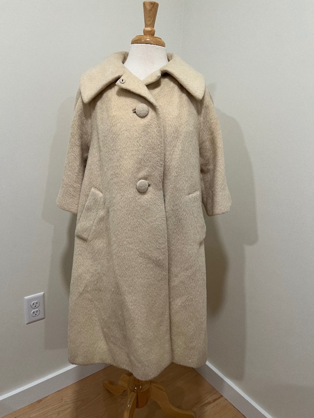 Lilli Ann vintage mohair 1950s 1960s coat